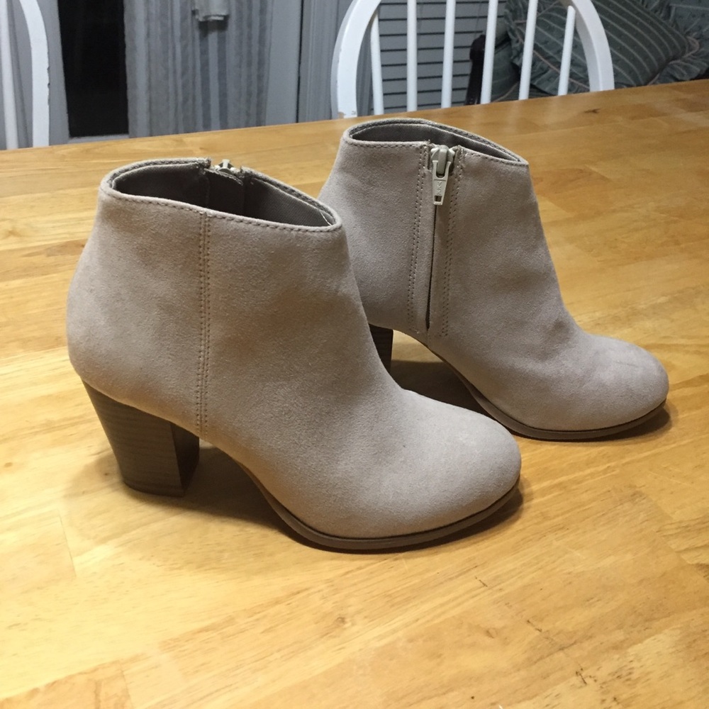 Old Navy Suede Ankle Booties, never worn